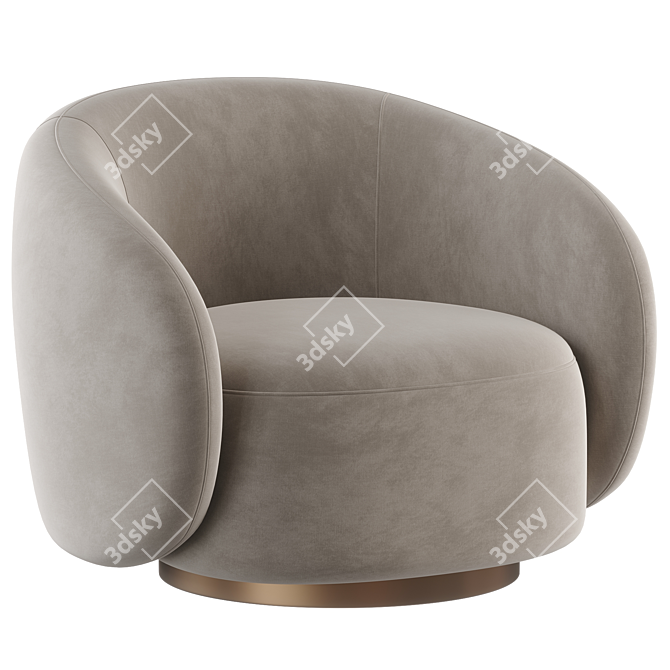 Modern Swivel Chair Brice 2014 3D model image 3