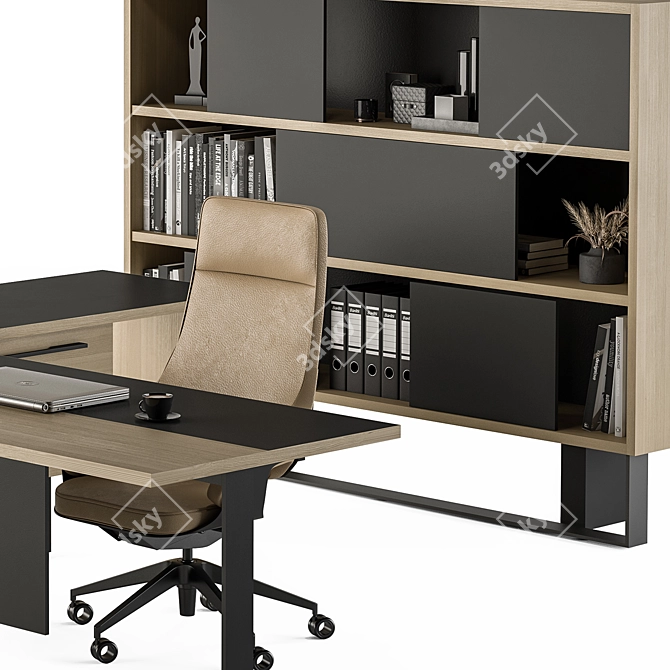 Executive Desk Bundle - Office Furniture 3D model image 2