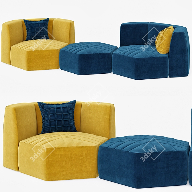 Realistic 3D Model Panorama Sofa 3D model image 2