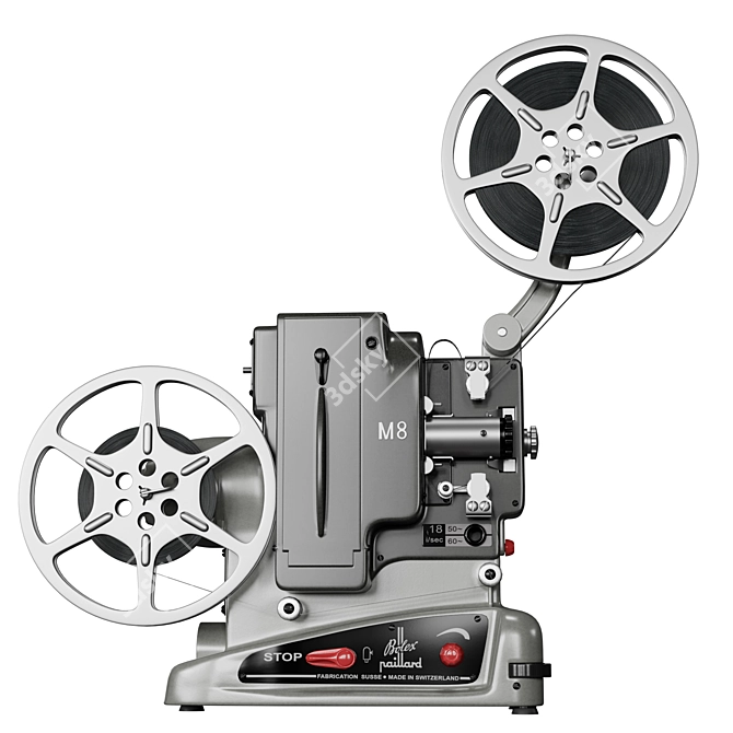 Vintage Bolex Paillard M8 Projector 3D model image 4