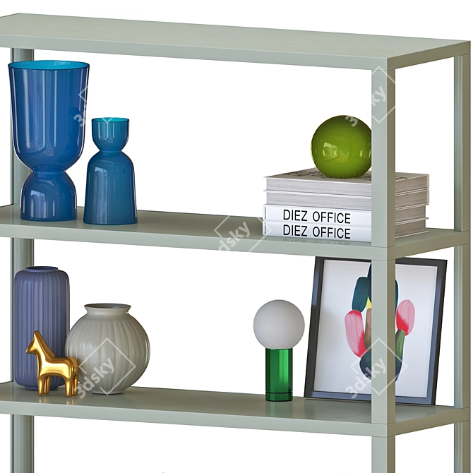 Modern Hay Bookshelf High Quality 3D model image 2