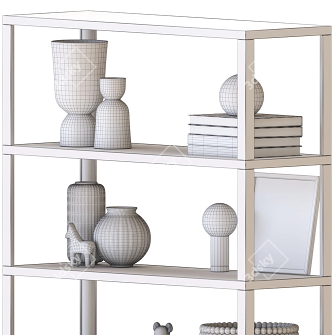 Modern Hay Bookshelf High Quality 3D model image 4