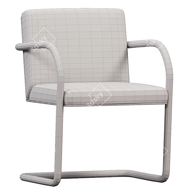 Modern Tubular Brno Chair Model 3D model image 4