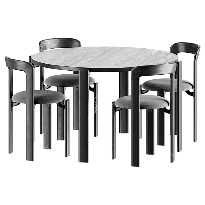 Bruno Rey Dining Set 3D model image 2