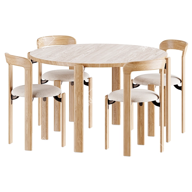 Bruno Rey Dining Set 3D model image 3