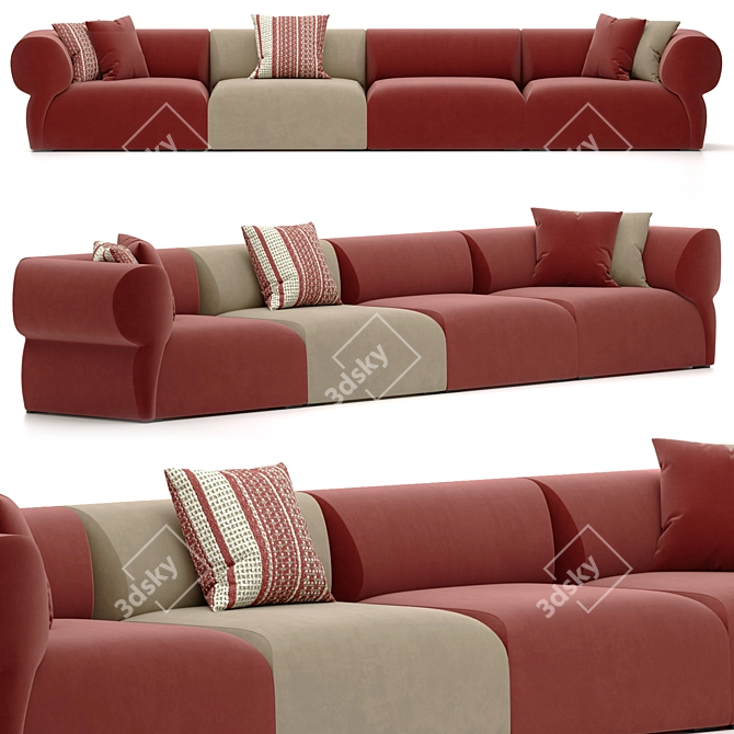 B&B Italia Butterfly Outdoor Sofa 3D model image 1