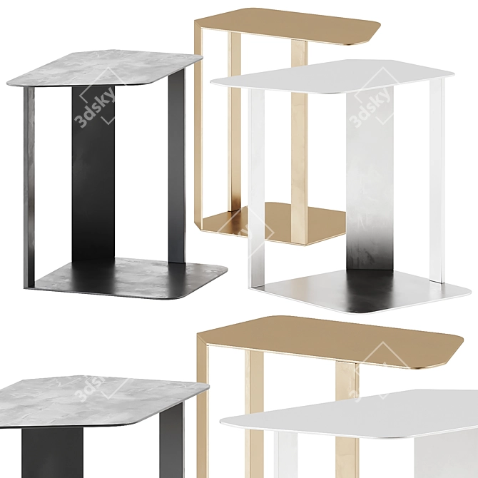 Modern Minimalist Side Table OM37 3D model image 1