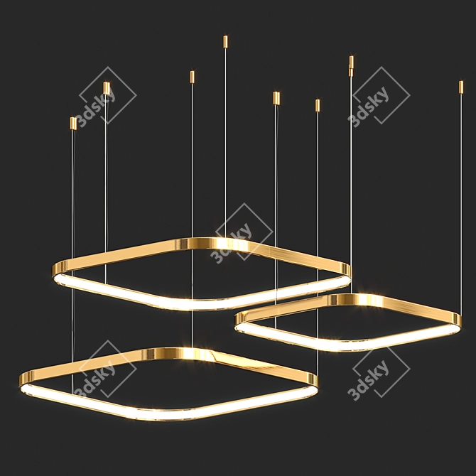 Minimalist LED Pendant Lamps 3D model image 2