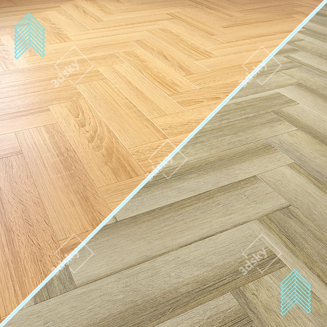 Modular Wood Flooring Model 3D model image 1