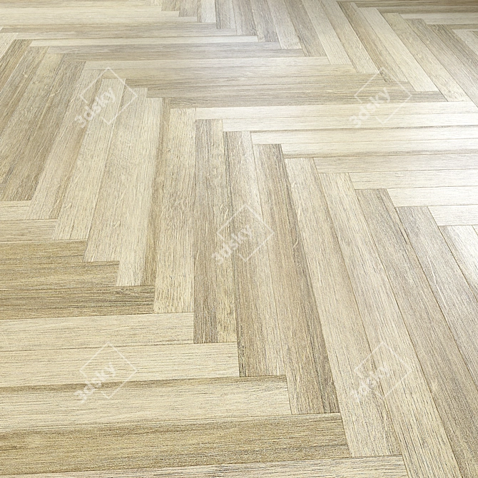 Modular Wood Flooring Model 3D model image 3