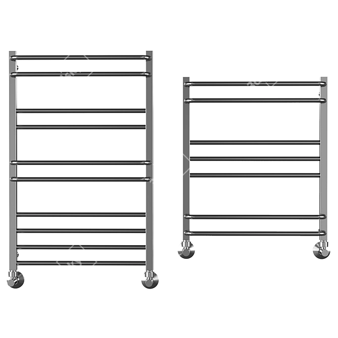 Elegant Water Heated Towel Rail 3D model image 2