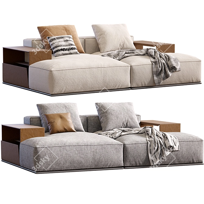 Modern Luxury Flexform Perry Sofa 3D model image 1