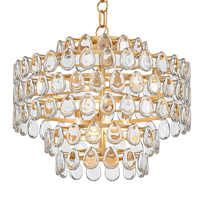 Aerin Liscia Chandelier: Elegant Illumination 3D model image 1