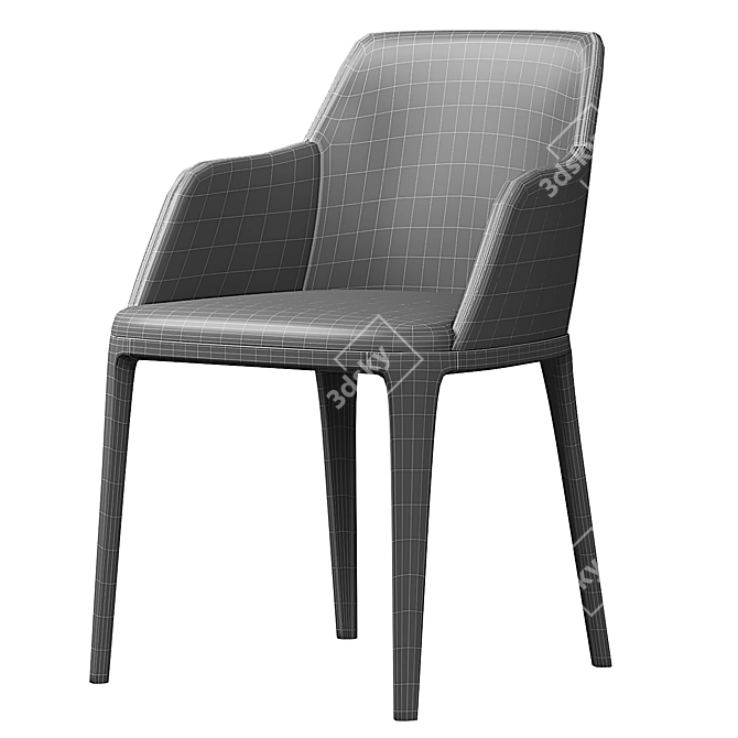 Elegant Poliform Grace Chair 3D model image 5