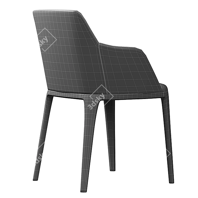 Elegant Poliform Grace Chair 3D model image 6