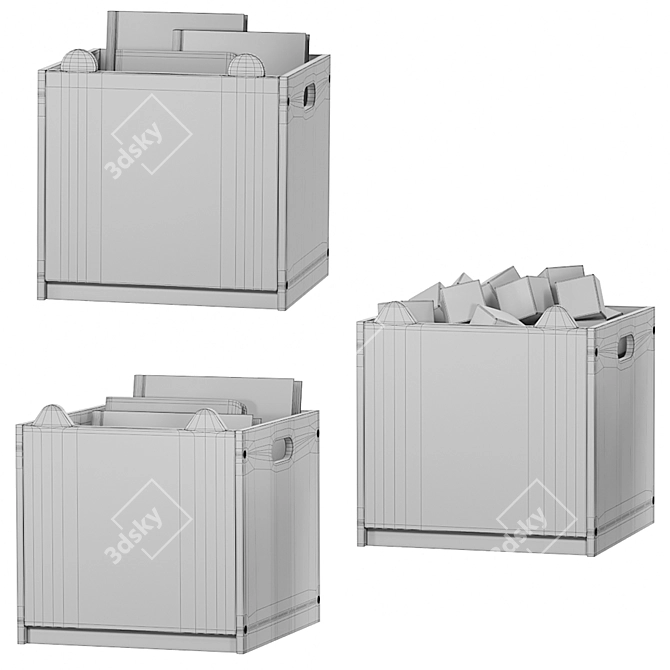 Stackable Storage Boxes Collection 3D model image 3