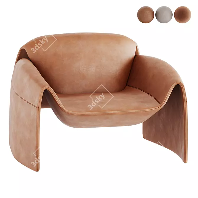 Elegant Le Club Armchair for Quick Delivery 3D model image 1