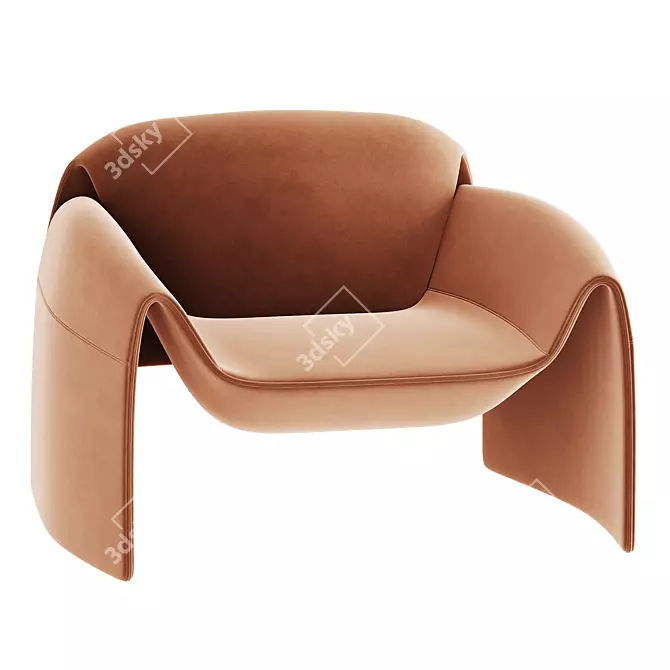 Elegant Le Club Armchair for Quick Delivery 3D model image 3