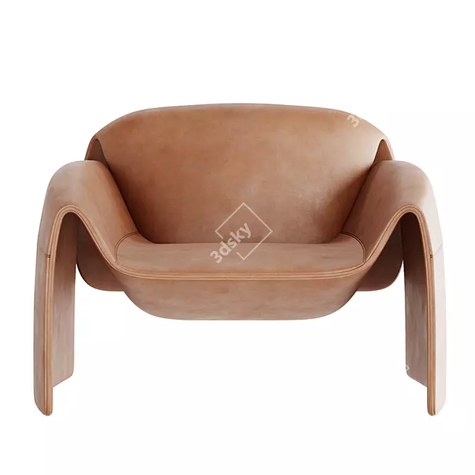 Elegant Le Club Armchair for Quick Delivery 3D model image 4