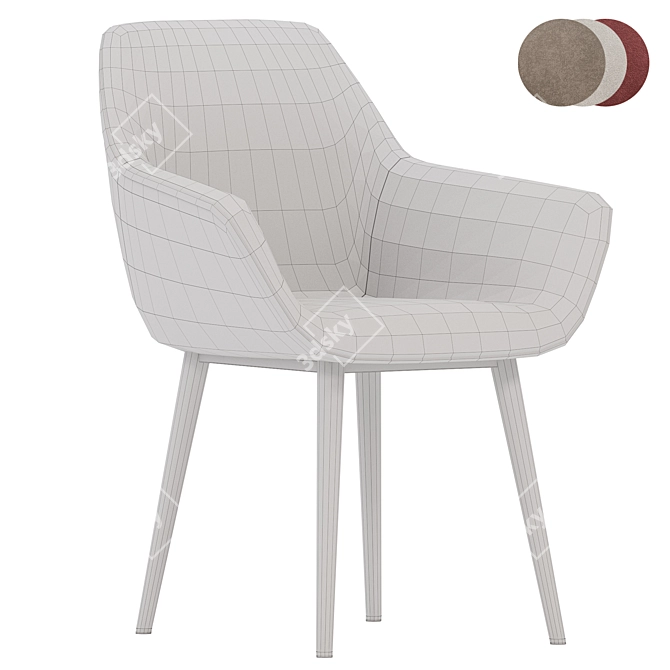 Modern Aminy Chair Collection 3D model image 6