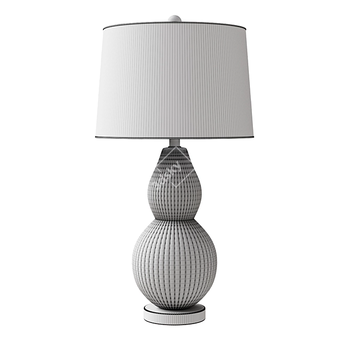 Elegant Cream Ceramic Table Lamp 3D model image 2