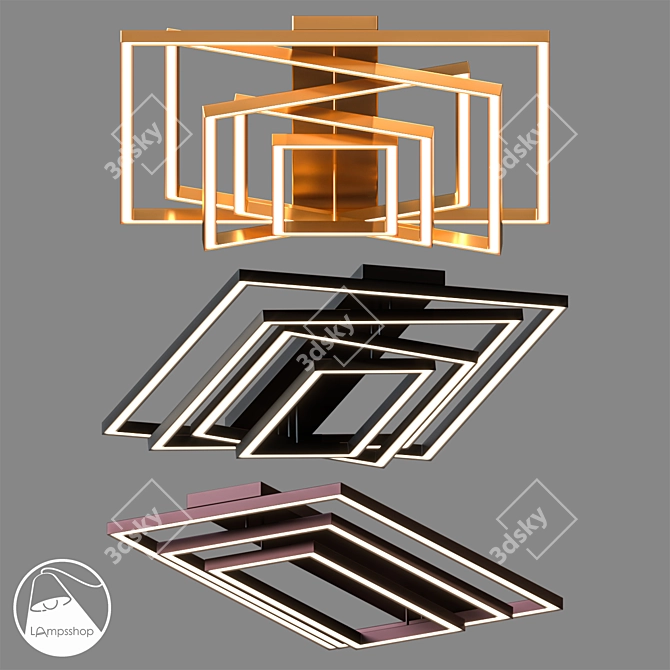 Pyra Ceiling Lamp in 3/4/5 Levels 3D model image 1