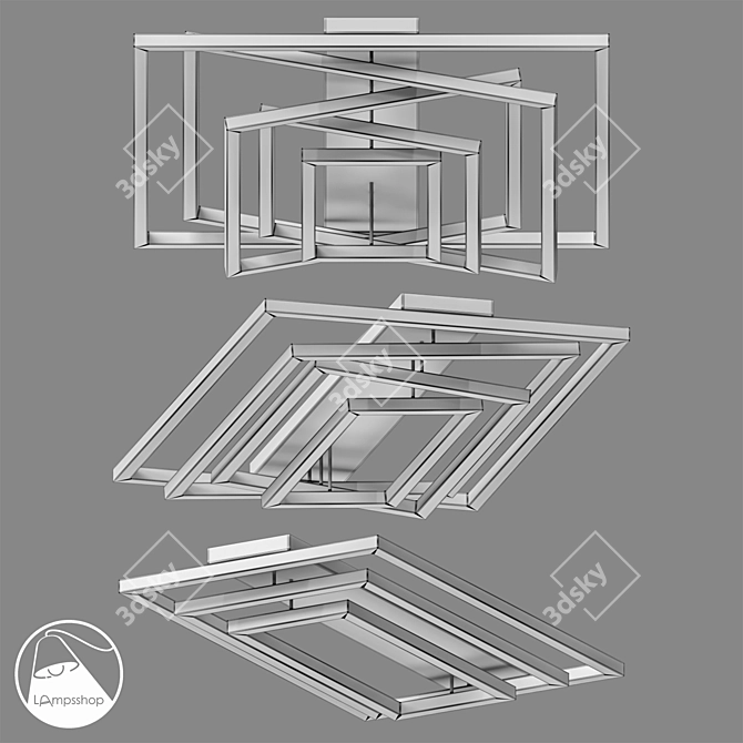 Pyra Ceiling Lamp in 3/4/5 Levels 3D model image 2