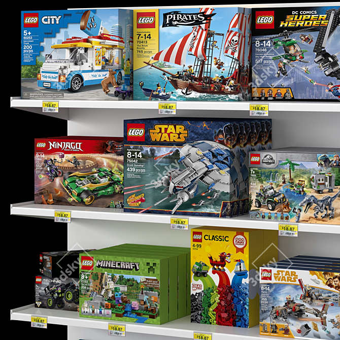 LEGO Showcase 3D Model Kit 3D model image 2