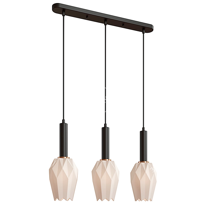  Loft Market Pendant Light, 3 Lamps 3D model image 1