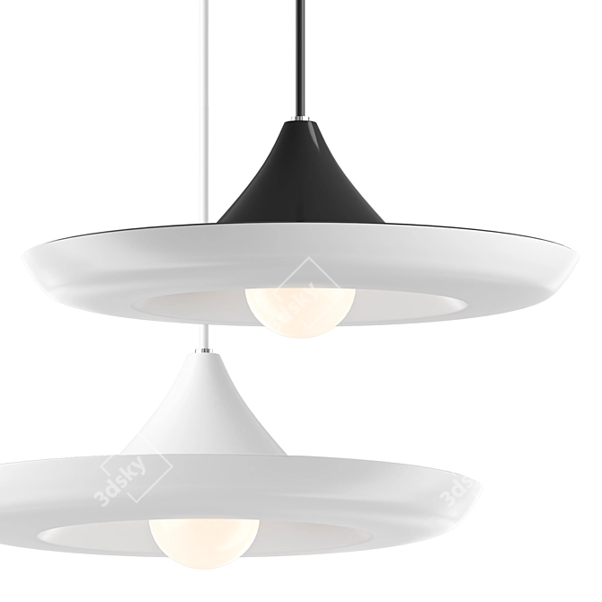 Temple-inspired Curl Pendant Light 3D model image 1