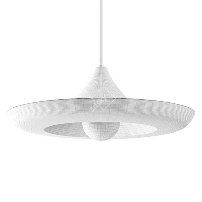 Temple-inspired Curl Pendant Light 3D model image 2