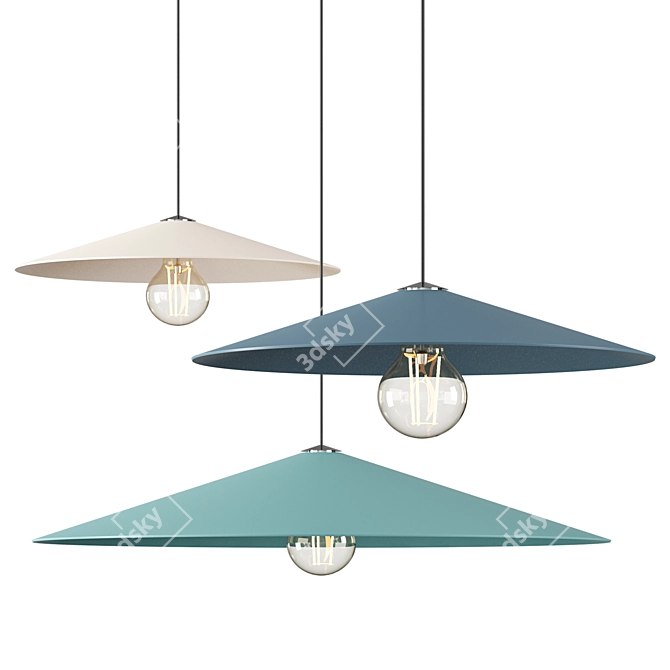 Versatile Cone Pendant Light 3D model image 3