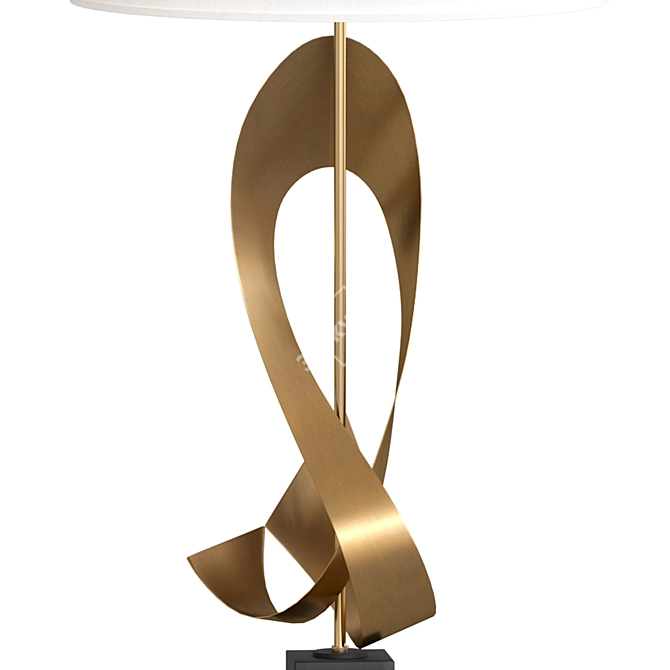 Sculptural Ribbon Buffet Lamp 3D model image 3