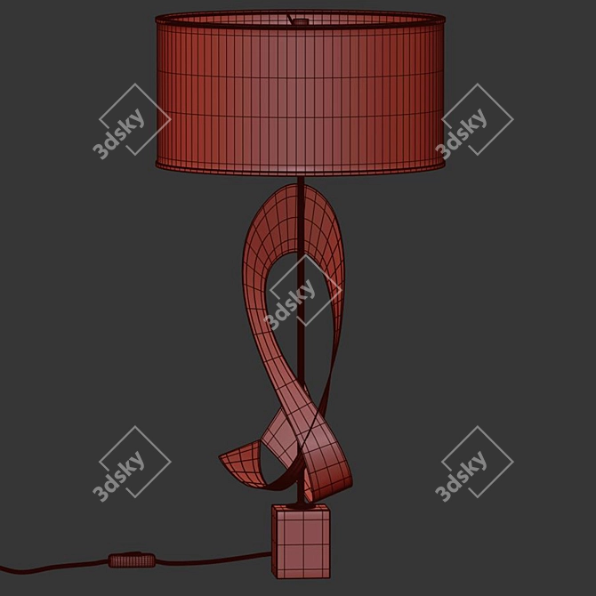 Sculptural Ribbon Buffet Lamp 3D model image 4