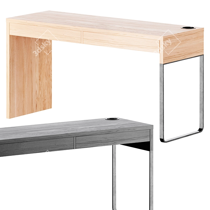 IKEA MICKE Writing Desk 3D model image 1