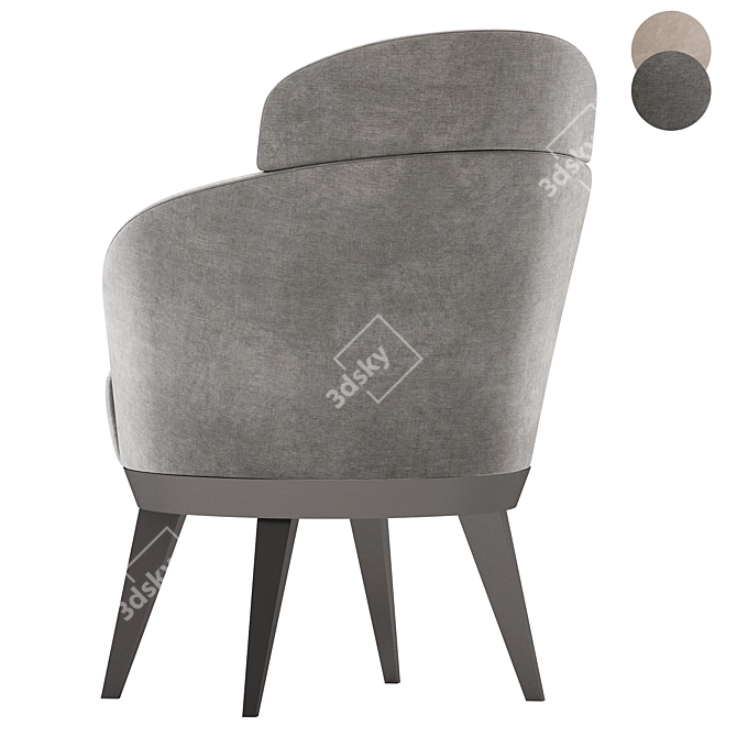 Modern Swivel Armchair with Style 3D model image 3