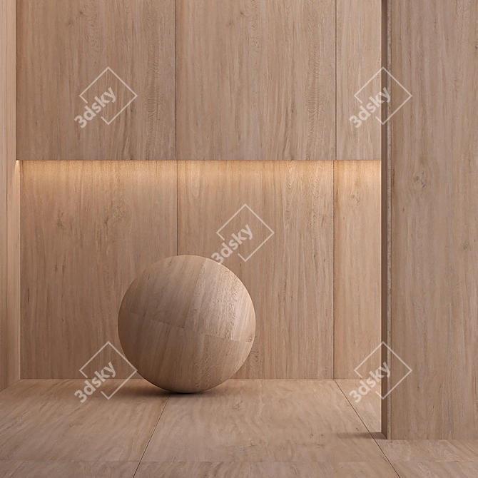 Designer Laminam L-Wood Honey Tiles 3D model image 1