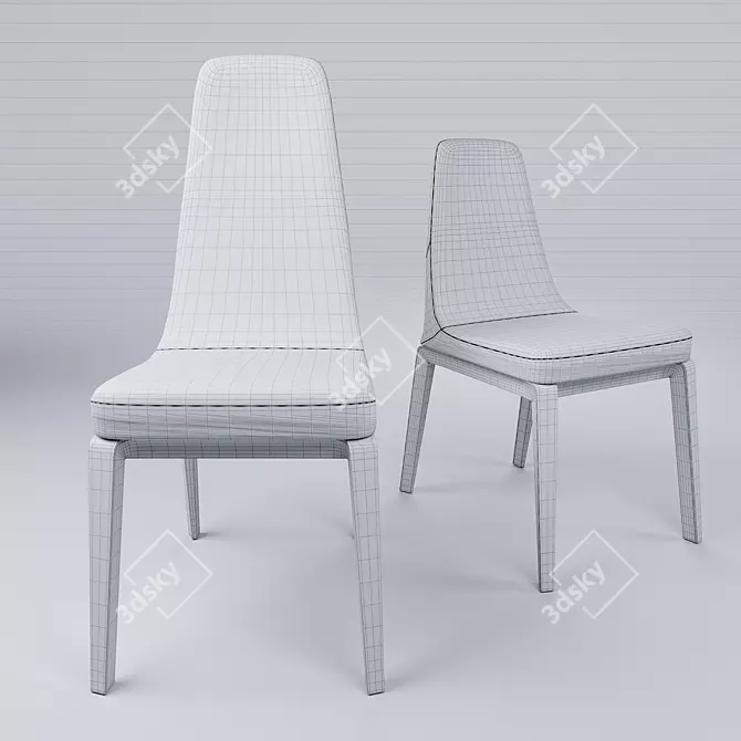 Giorgetti Ala Chair Pair Weaves 3D model image 4