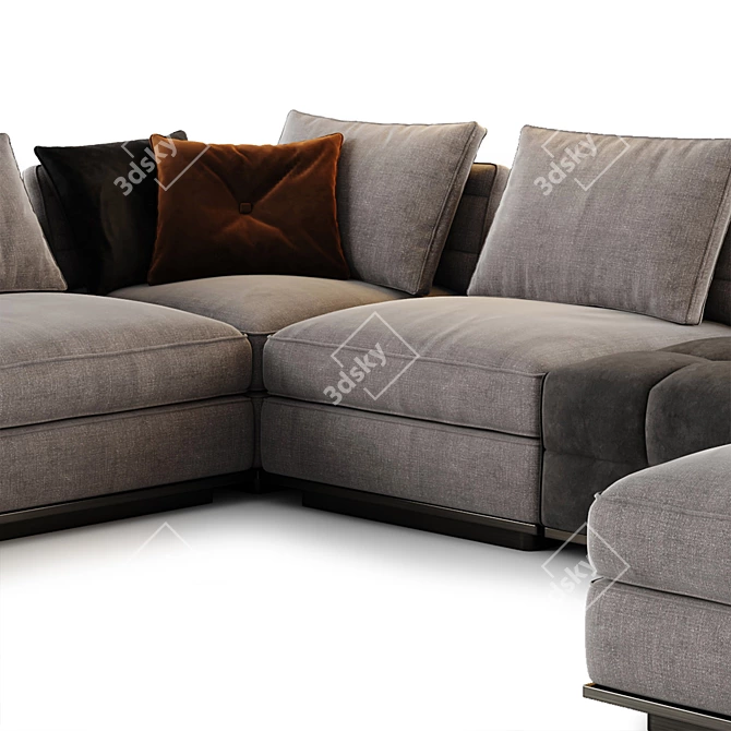 Sleek Modern Lawrence Sofa Ensemble 3D model image 5