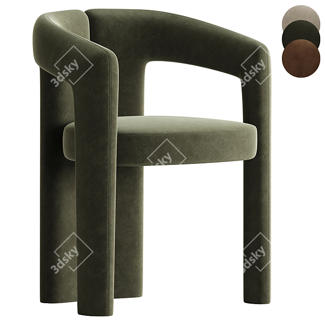 Modern DUDET Chair Collection 3D model image 1