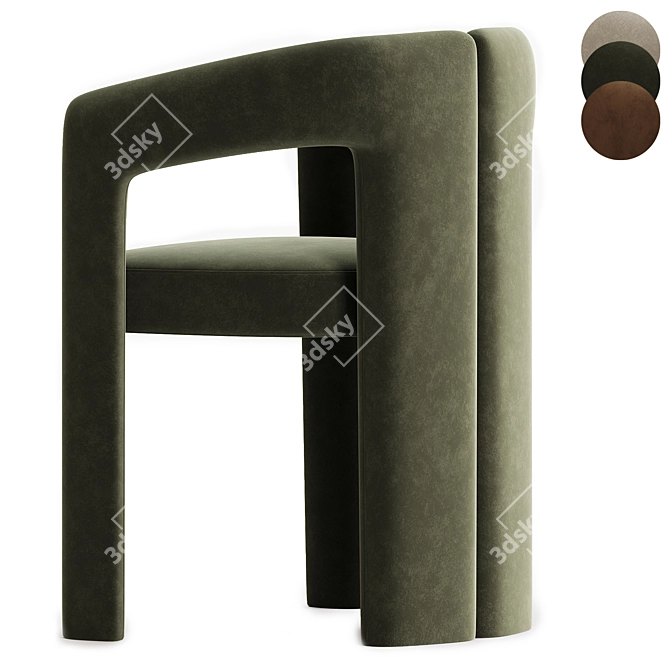 Modern DUDET Chair Collection 3D model image 4