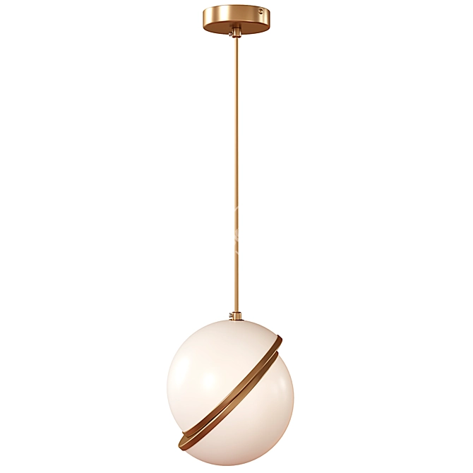 Brass Pendant Lamp Design 3D model image 1