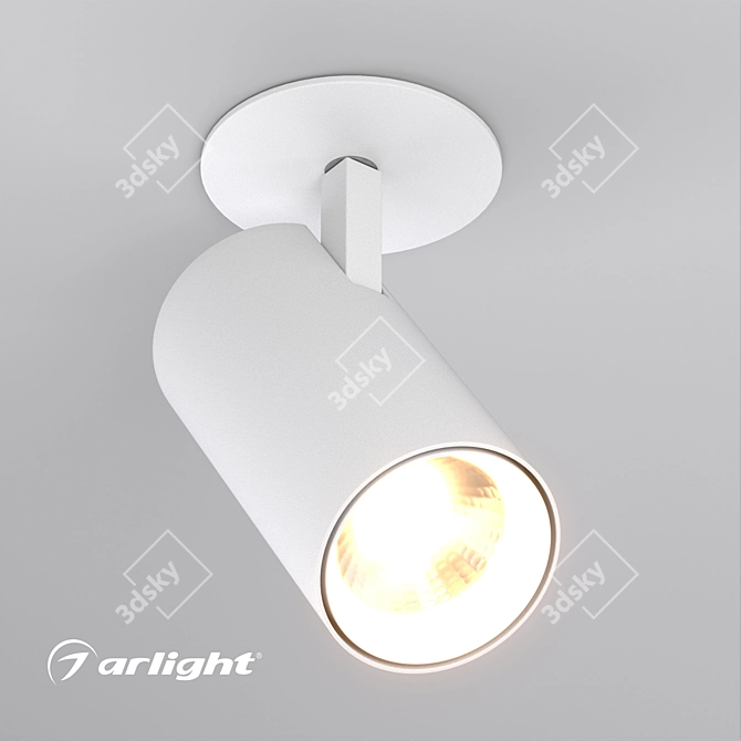 Modern Adjustable Recessed Accent Light 3D model image 2