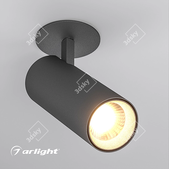 Modern Rotating LED Accent Spotlight 3D model image 1