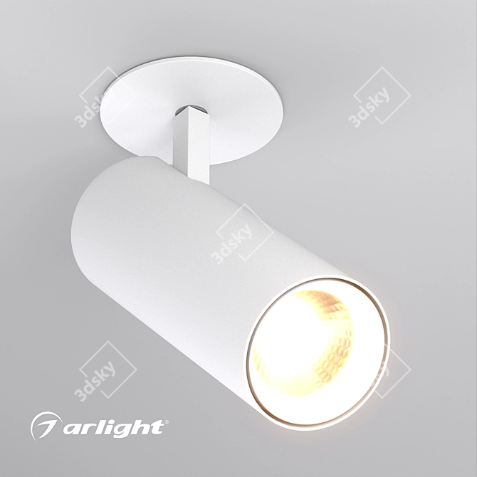 Modern Rotating LED Accent Spotlight 3D model image 2