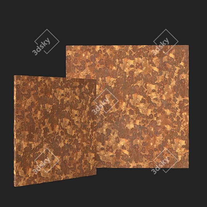 Rustic Seamless Metal Panel 3D model image 1