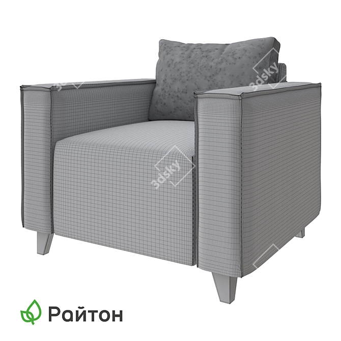 Hygge Chair: Cozy Comfort 3D model image 2