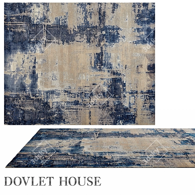 Luxury Silk-Wool Dovlet House Rug 3D model image 1