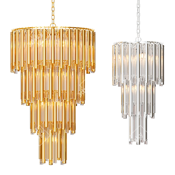 Elegant Gigi Chandelier Set 3D model image 1