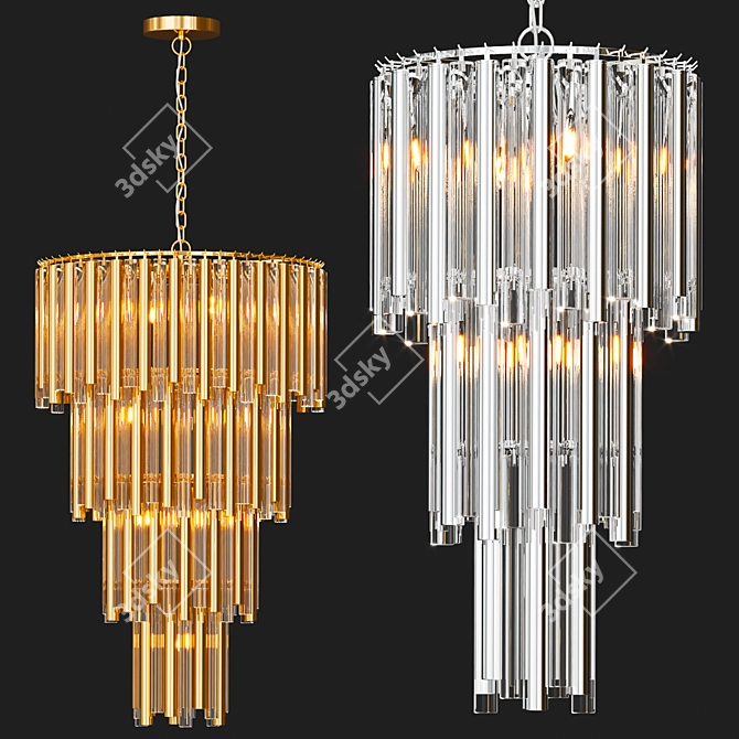 Elegant Gigi Chandelier Set 3D model image 2